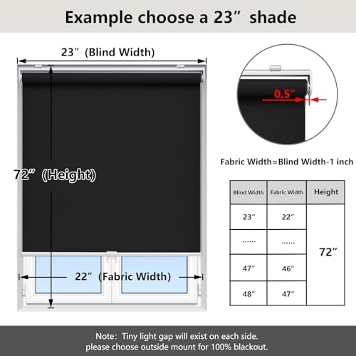 AOSKY Blackout Cordless Roller Shades - Image 5