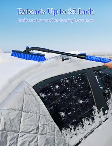 HEEYA Snow Brush for Car, Extendable Ice Scraper - Image 4