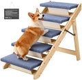 VEVOR Wood Pet Stairs, 5-Step Dog Stairs by VEVOR