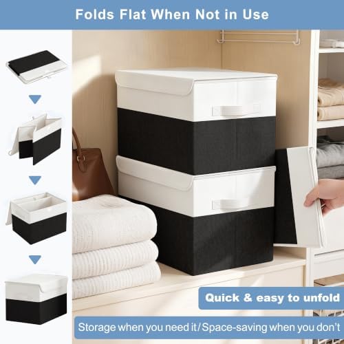 Large 17" 42 Quarts Collapsible Stackable Storage Bins - Image 7