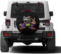 KiuLoam Peace Colorful Frog Tie Dye Swirl Spare Tire Cover by KiuLoam