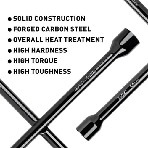 CARTMAN 14 Inch Heavy Duty 4 Way Universal Cross Lug Wrench Tire Iron - Image 4