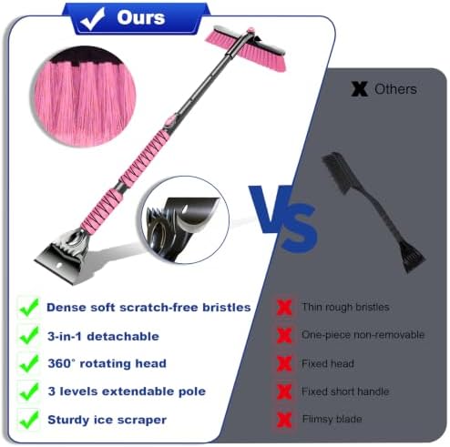 44 Inch Snow Brush with Ice Scraper - Image 4