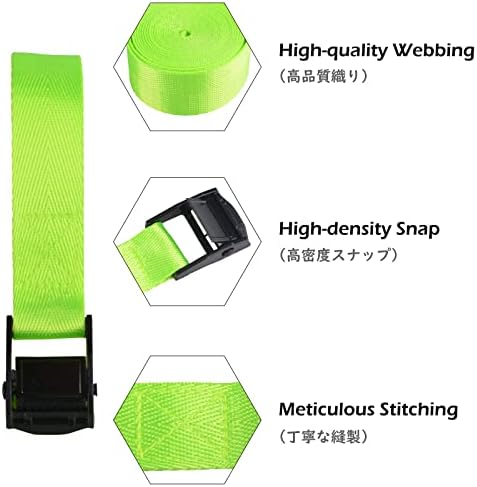 TRIWONDER Cinch Tie Down Strap Lashing Straps Heavy Duty Nylon Straps - Image 3