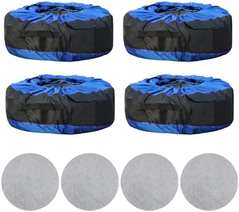 Silscvtt Universal Package of 4 Blue Portable Tire Bags by Silscvtt