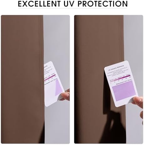 NICETOWN Fade Resistant Windproof Outdoor Curtains W66xL84 in Mocha 2 PCs - Image 6