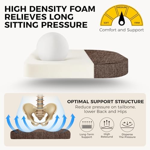 downluxe Indoor Chair Cushions for Dining Chairs, Soft and Comfortable Textured - Image 5
