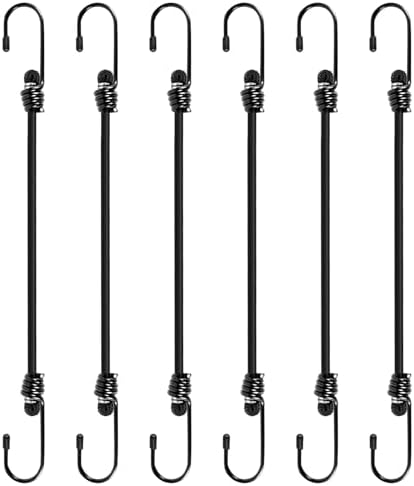 Bungee Cords with Hooks 6 Pack Bungee Cord Includes 24 inches by QGEIBBungeecordswithhooks