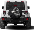 Wolf and Mountains Spare Tire Cover by Foruidea
