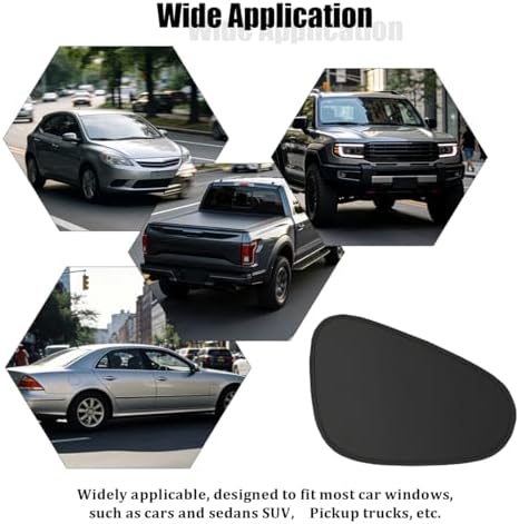 2PCS Car Window Shade, Static Suction Side Window Sun Shield Block UV Rays & - Image 6