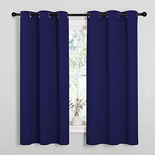 NICETOWN Blackout Draperies Curtains, 1 Pair, 34 x 63-inch, Royal Blue by NICETOWN