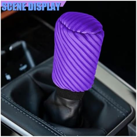 Craedli 2PCS Car Gear Shift Knob Cover & Handbrake Cover, Comfortable Anti-Slip - Image 3
