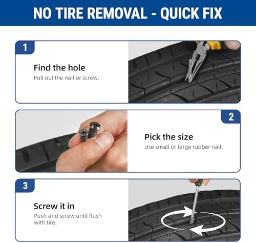 AUTOWN 47PCS Tire Repair Rubber Nail Kit - Image 6