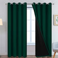 Yakamok Dark Green 100% Blackout Curtains 90 Inches Long 52" Wide 2 Panels by Yakamok