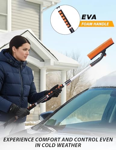 EcoNour 53″ 3 in1 Extendable Snow Brush - Image 6