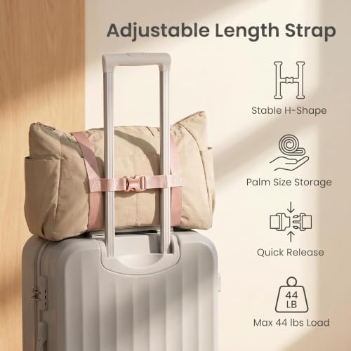 Grey Luggage Straps for Suitcases, Luggage Accessories Bag Strap, Adjustable - Image 2