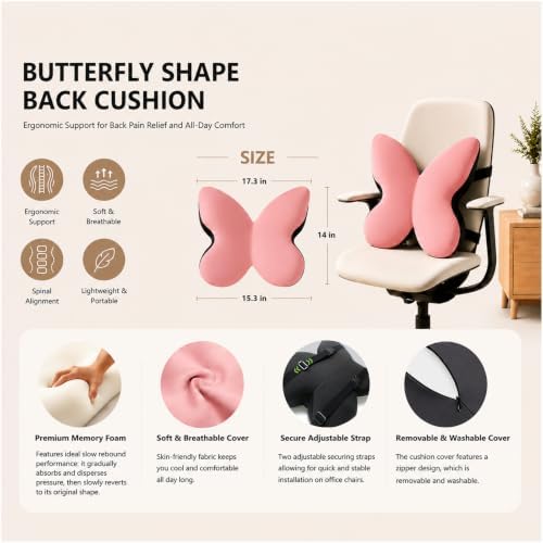 Memory Foam Lumbar Support Pillow, Back Support - Image 5