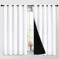 Yakamok Pure White 100% Blackout Curtains 63 Inches Long 62" Wide 2 Panel by Yakamok