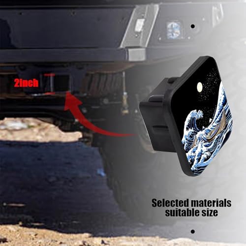Japanese Wave Hitch Cover Fits for 2 Inch Hitch Small Wooden Boats Towing Hitch - Image 3