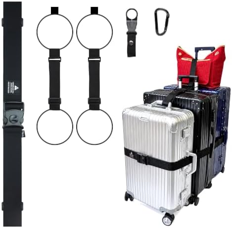 Adjustable Luggage Straps for Suitcases 4pcs Connect Suitcases by PUFFINTRIP