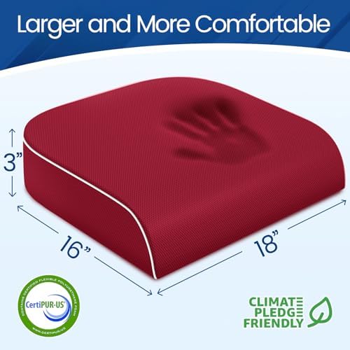 SweetSlubr Seat Cushion, Chair Pad, Memory Foam Tailbone Pain Relief - Image 2