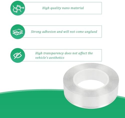 Car Door Edge Protector, 1.96In x 33Ft Anti-Collision Transparent Invisible - Image 3