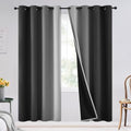 SimpleHome 100% Blackout Ombre Bedroom Curtains Black and Greyish White by SimpleHome