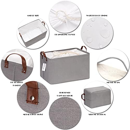 Hinwo 31L Large Canvas Storage Bin - Image 4