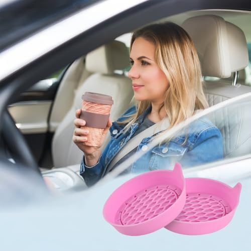 Zpana 4PCS Car Cup Holder Coasters, Silicone Non-Slip Vehicle Cup Recessed Mats - Image 6
