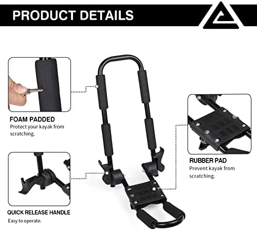 Leader Accessories Folding Kayak Roof Rack 4 PCS - Image 4
