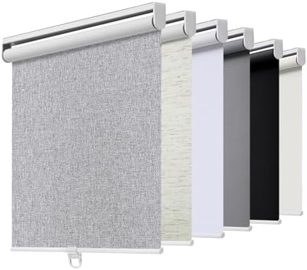 AOSKY Blackout Cordless Roller Shades, 22.5" W x 72" H, Heather Grey by AOSKY