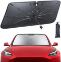 Tesla Model 3/Y Foldable Windshield Sunshade Umbrella UV Block 10-Rib Frame by Lamicall