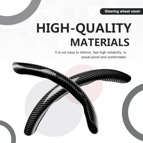 3pcs Universal Carbon Fiber Steering Wheel Cover - Image 4