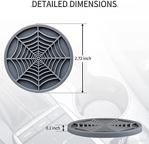 Alpmosn 4PCS Spider Web Car Coasters - Image 2