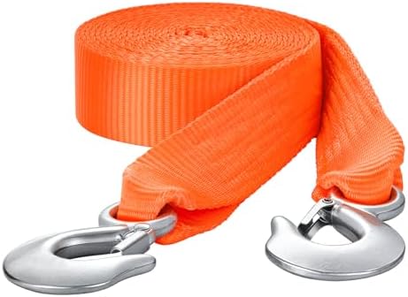 VEVOR ATV Tow Strap with Hooks, 2-inch x 20-Foot, 17000 lbs Capacity, Durable by VEVOR