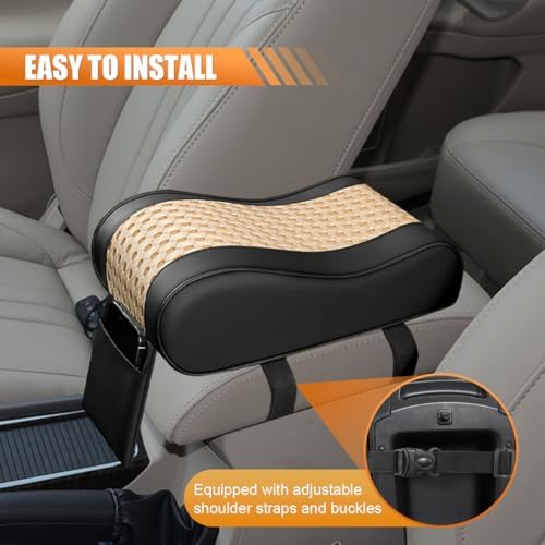 Leather Memory Foam Auto Center Console Armrest Pillow Pad - Image 6