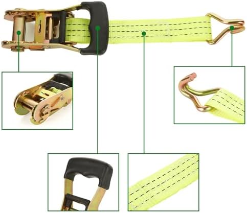 4 Pack 1.5 Inch x 20 ft Ratchet Straps - Image 4