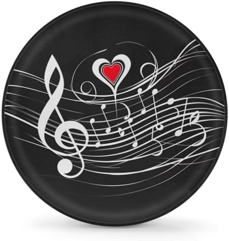 Spare Tire Cover for RV Trailer, Musical Notes Prints Tire Covers Universal Fit by Unknown