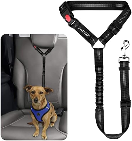 BWOGUE Dog Seat Belt for Car, Headrest Restraint Bungee Lead by BWOGUEPetHome