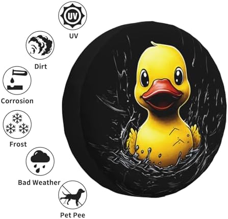 Funny Duck Spare Tire Cover Weatherproof Universal Wheel Protectors Cute Duck - Image 5