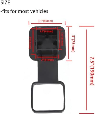 2 Inch Trailer Hitch Cover Plug, American Flag Rubber Tow Hitch Cap, Universal - Image 3