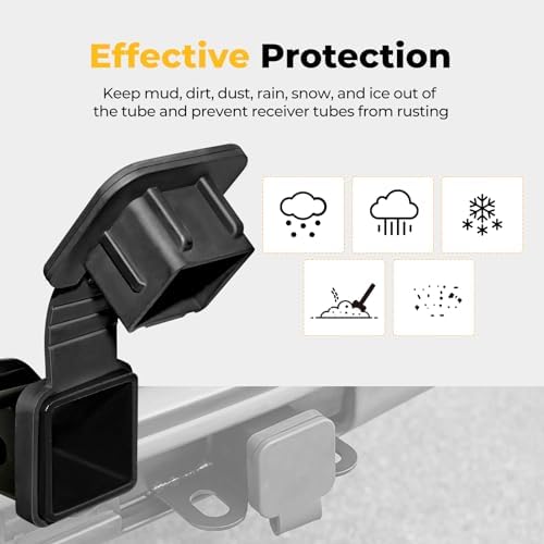 BougeRV 2 Inch Trailer Hitch Cover, Tow Tube Plug Insert Cap, 2 Packs - Image 6