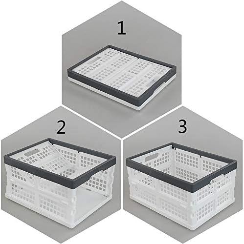 Teyyvn 4-Pack Collapsible Milk Crates, 15L Plastic Stackable Storage Bins - Image 3