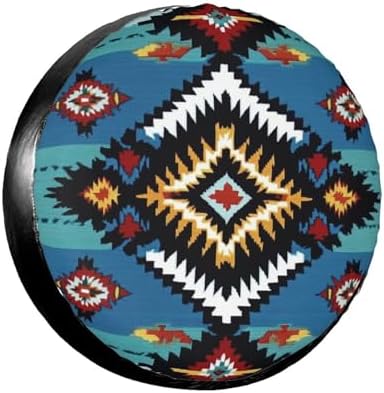 Turquoise Aztec Spare Tire Cover by TZBVTAU