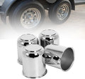 3.19" Push-Through Wheel Center Caps, Chrome-Plated Carbon Steel, 4 Pack by PodoyDirect