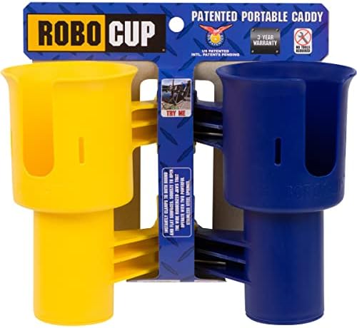 ROBOCUP, Patented Clamp On Boat Cup Holder |Multifunction Dual Drink Caddy - Image 5