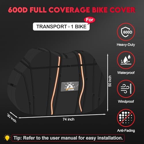 Zettum Bike Cover for Transport 1 Bike - Image 3