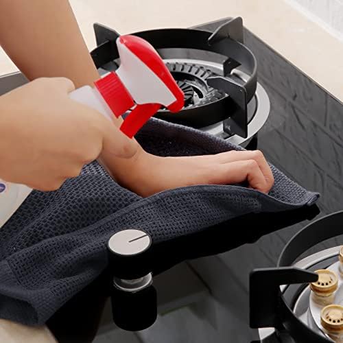 Homaxy 100% Cotton Waffle Weave Kitchen Dish Towels 4-Pack, Dark Grey - Image 5