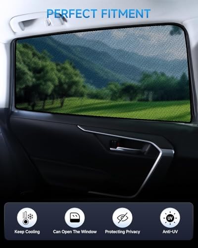 Car Window Shades for Honda Pilot, UV & Heat Blocker, Privacy Protection for - Image 3
