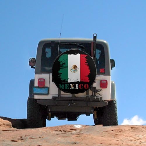 Vintage Mexico Michoacan Mexican Flag Tire Covers, Dust-Proof Weatherproof - Image 5